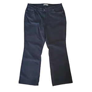 Women's LEVI'S 580 Boot Cut Black Denim Jeans SZ 20 M‎  Plus Size Jewels Pockets